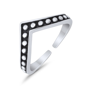 V-Shape Toe Ring Band 925 Silver Sterling For Womens (5.5mm)